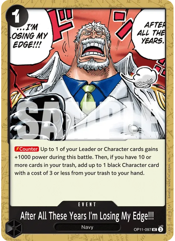 After All These Years I'm Losing My Edge!!!