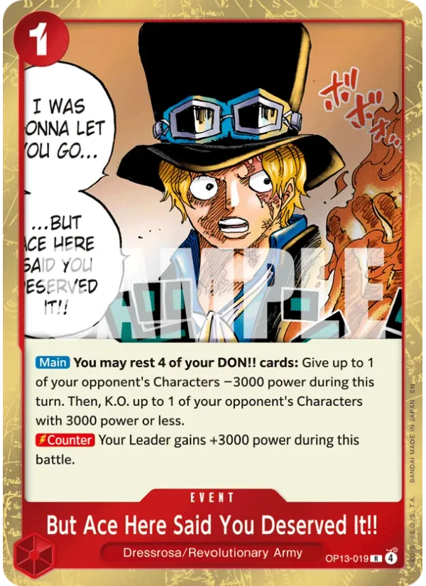 But Ace Here Said You Deserved It!!