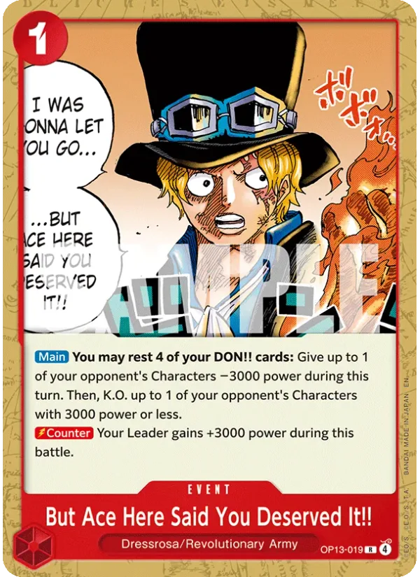 But Ace Here Said You Deserved It!!