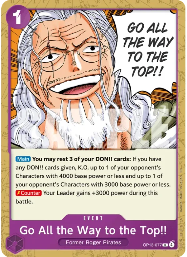 Go All the Way to the Top!!