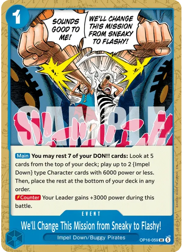 We'll Change This Mission from Sneaky to Flashy!
