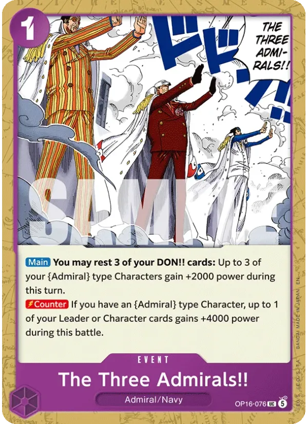 The Three Admirals!!